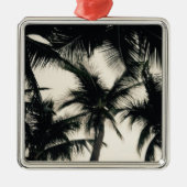 Florida Palm Tree-kerstversiering Metalen Ornament (Voorkant)