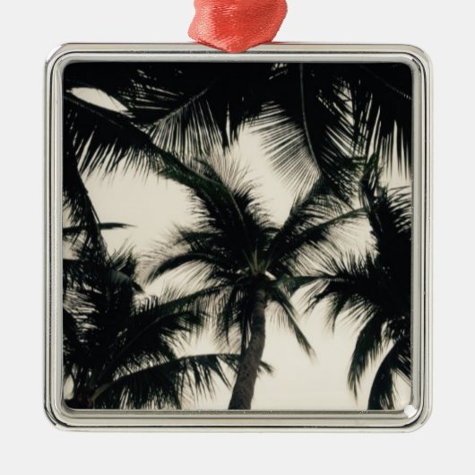 Florida Palm Tree-kerstversiering Metalen Ornament (Voorkant)