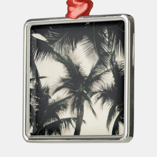 Florida Palm Tree-kerstversiering Metalen Ornament (Links)