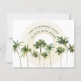 Florida Palm Trees Golden Sun Nieuw Adres konounce Aankondiging