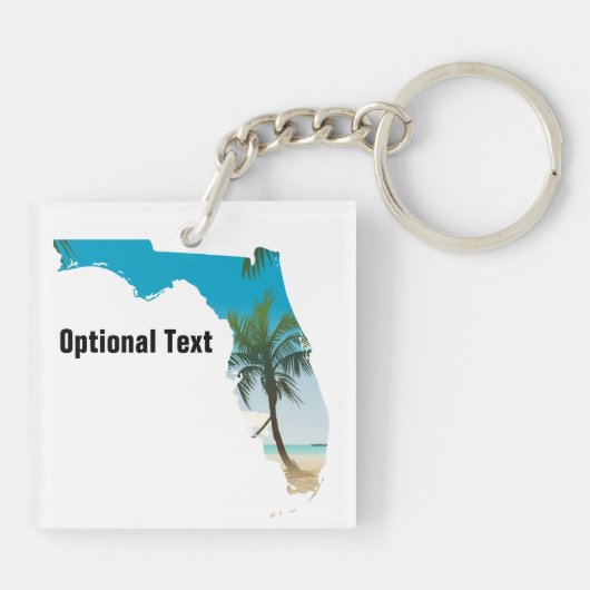 Florida Palm Trees Lisa Sleutelhanger (Achterkant)