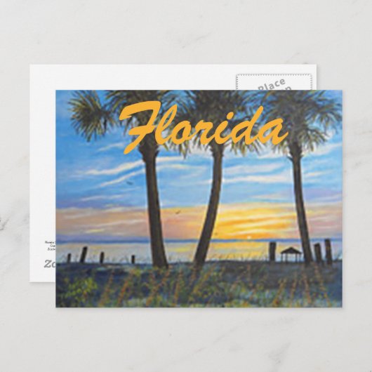 "FLORIDA PALMS SPRING BREAK BRIEFKAART" BRIEFKAART (Voorkant / Achterkant)