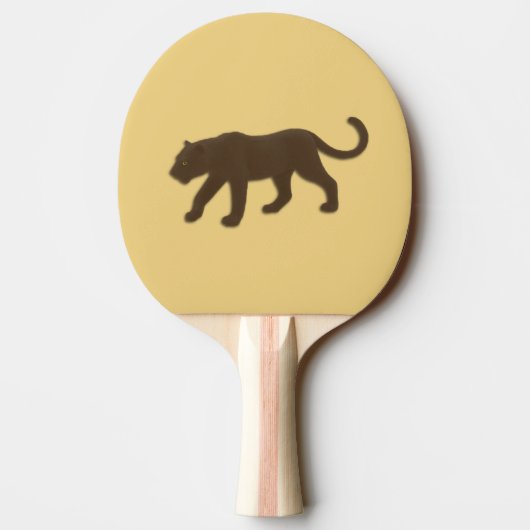 Florida panter op goud tafeltennisbatje (Achterkant)