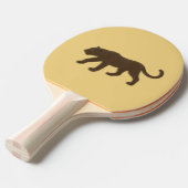 Florida panter op goud tafeltennisbatje (Voorkant Gekanteld)