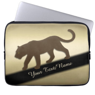 Florida Panther op Gold Personal Laptop Sleeve