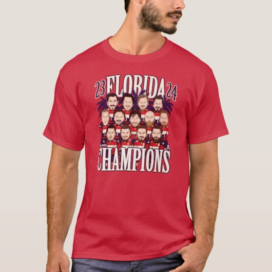 Florida Panthers Stanley Cup Champions 2024 T-shirt (Voorkant)