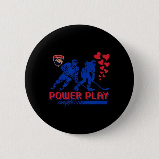 Florida Panthers Valentijnsdag Power Play Koppel N Ronde Button 5,7 Cm (Voorkant)