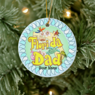 Florida papa keramisch ornament
