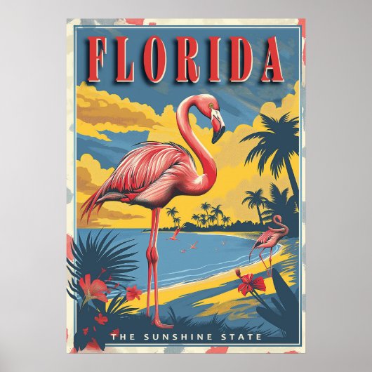  Florida Paradise reisposter Poster (Voorkant)