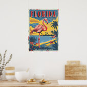  Florida Paradise reisposter Poster (Keuken)