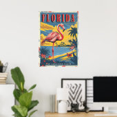  Florida Paradise reisposter Poster (Thuiskantoor)