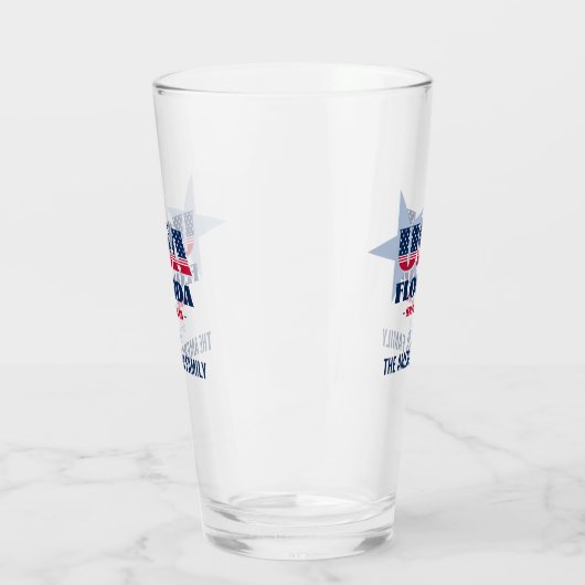 Florida Patriotic Pride gepersonaliseerd Glas (Links)