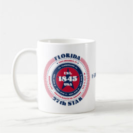 Florida Patriottische Cirkelvormige Monogrammok Koffiemok