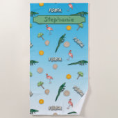 Florida patroon gepersonaliseerd strandlaken (Voorkant)