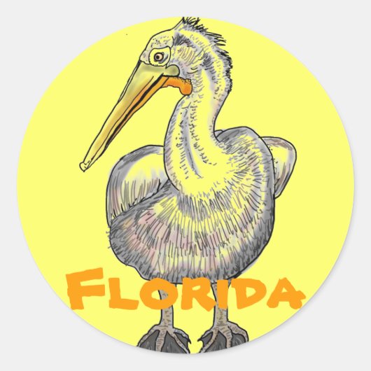 Florida Pelican Artistic sticker (Voorkant)