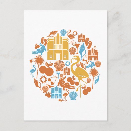 Florida-pictogrammen Briefkaart (Voorkant)