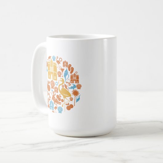 Florida-pictogrammen Koffiemok (Voorkant links)