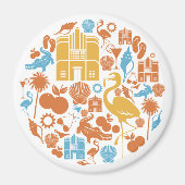 Florida-pictogrammen Magneet (Voorkant)