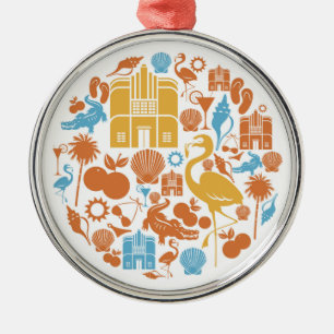 Florida-pictogrammen Metalen Ornament