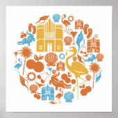 Florida-pictogrammen Poster (Voorkant)