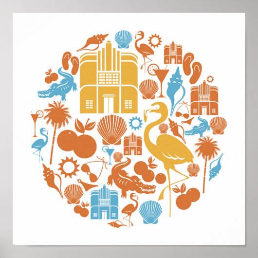 Florida-pictogrammen Poster (Voorkant)