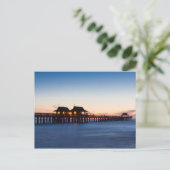 Florida - Pier van Napels op schemergebied briefka Briefkaart (Staand voorkant)