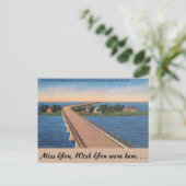 Florida, Pigeon Key, Overseas Highway Briefkaart (Staand voorkant)