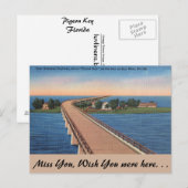 Florida, Pigeon Key, Overseas Highway Briefkaart (Voorkant / Achterkant)