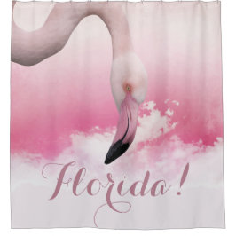 Florida Pink Flamingo Douchegordijn
