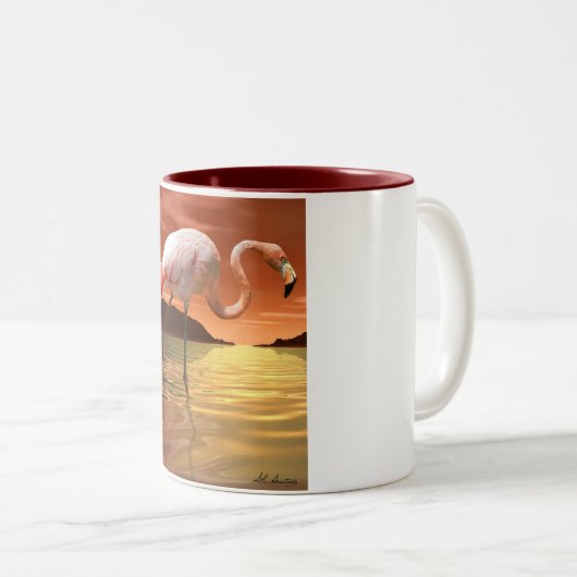 Florida Pink Flamingo Mok (Voorkant rechts)