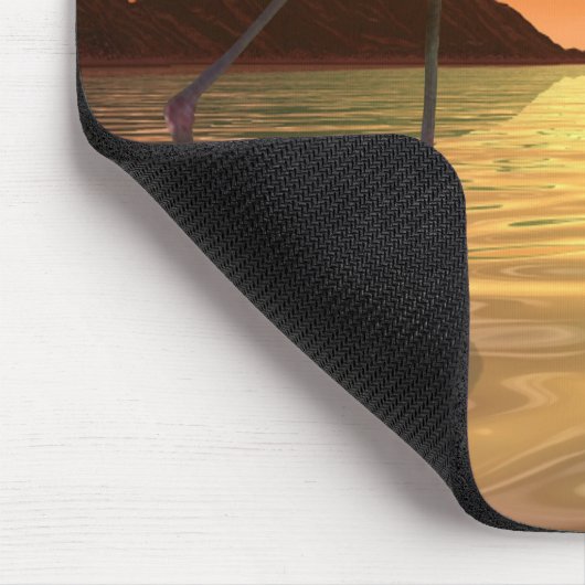 Florida Pink Flamingo Mousepad Muismat (Hoek)