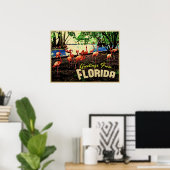 Florida Pink Flamingos Poster (Thuiskantoor)