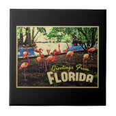 Florida Pink Flamingos Tegeltje (Voorkant)
