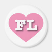 Florida Pink Heart - Ik hou van FL Magneet (Voorkant)