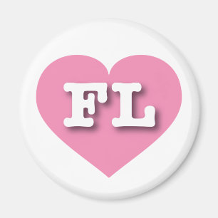 Florida Pink Heart - Ik hou van FL Magneet