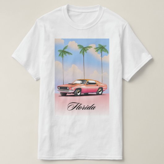Florida Pink Sunset T-shirt (Design voorkant)