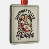 Florida Pinup Metalen Ornament (Rechts)