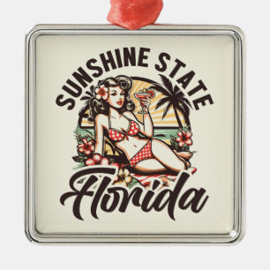 Florida Pinup Metalen Ornament