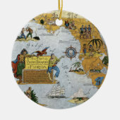 Florida Pirate Map Ornament (Voorkant)