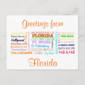 Florida plaatst briefkaart (Voorkant)
