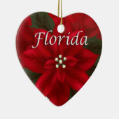 Florida Poinsettia Heart Keepomwille Ornament (Rechts)