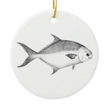 Florida Pompano Logo (lijnkunst)