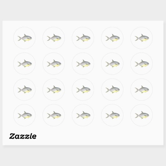 Florida Pompano Ronde Sticker (Vel)