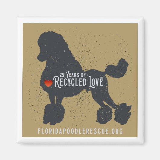 Florida Poodle Rescue 25 jaar magneet (Voorkant)