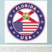 Florida, poster, canvas, kwadraat, groot, canvas afdruk (Insitu (Houten vloer))
