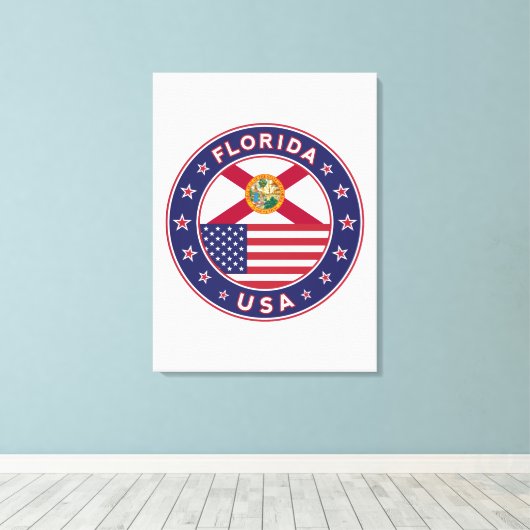 Florida, poster, canvas, portret canvas afdruk (Insitu (Houten vloer))