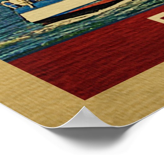 Florida Poster Sailboot Vintage Revel (Hoek)