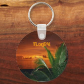 FLORIDA, prachtige zonsondergang van Florida, palm Sleutelhanger (Voorkant)