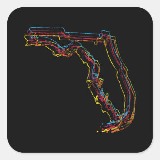 florida pride blur vierkante sticker