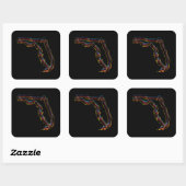 florida pride blur vierkante sticker (Vel)
